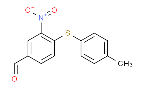CAS No. 270262-89-0, 3-Nitro-4-(p-tolylthio)benzaldehyde