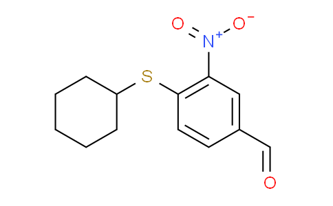 CAS No. 270262-95-8, 4-(Cyclohexylsulfanyl)-3-nitrobenzenecarbaldehyde
