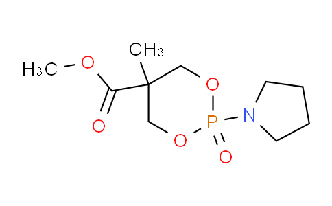 CAS No. 2741-57-3, 5-methyl-2-oxo-2-(1-pyrrolidinyl)-1,3,2$l^{5}-dioxaphosphorinane-5-carboxylic acid methyl ester