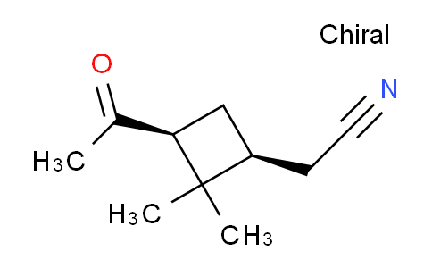 CAS No. 28353-00-6, 2-[(1S,3s)-3-acetyl-2,2-dimethyl-cyclobutyl]acetonitrile