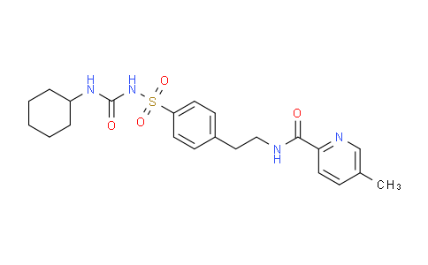 CAS No. 29094-66-4, N-(4-(N-(cyclohexylcarbamoyl)sulfamoyl)phenethyl)-5-methylpicolinamide