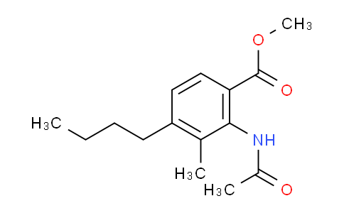 CAS No. 301533-59-5, 2-acetamido-4-butyl-3-methylbenzoic acid methyl ester