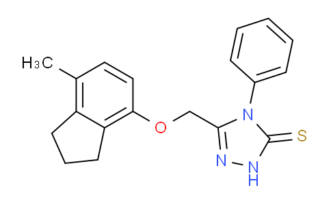 CAS No. 302901-16-2, 3-[(7-methyl-2,3-dihydro-1H-inden-4-yl)oxymethyl]-4-phenyl-1H-1,2,4-triazole-5-thione