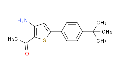 CAS No. 306935-12-6, 1-(3-Amino-5-(4-(tert-butyl)phenyl)thiophen-2-yl)ethanone