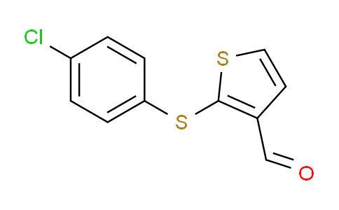CAS No. 306935-23-9, 2-((4-Chlorophenyl)thio)thiophene-3-carbaldehyde