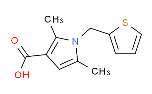 CAS No. 306936-14-1, 2,5-dimethyl-1-(thiophen-2-ylmethyl)-3-pyrrolecarboxylic acid