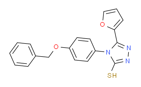 CAS No. 306936-84-5, 4-(4-(Benzyloxy)phenyl)-5-(furan-2-yl)-4H-1,2,4-triazole-3-thiol