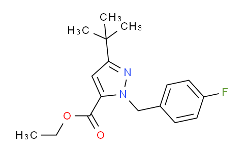 CAS No. 306936-98-1, Ethyl 3-(t-butyl)-1-(4-fluorobenzyl)-1H-pyrazole-5-carboxylate