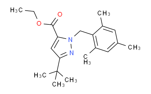 CAS No. 306936-99-2, 5-tert-butyl-2-[(2,4,6-trimethylphenyl)methyl]-3-pyrazolecarboxylic acid ethyl ester