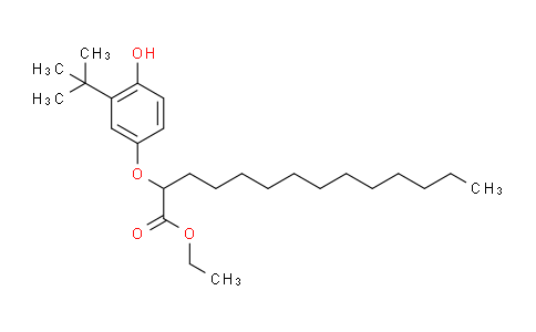 CAS No. 31994-60-2, Ethyl 2-(3-(tert-butyl)-4-hydroxyphenoxy)tetradecanoate