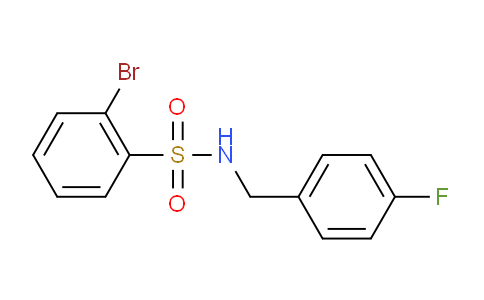 CAS No. 321705-40-2, 2-Bromo-N-(4-fluorobenzyl)benzenesulfonamide