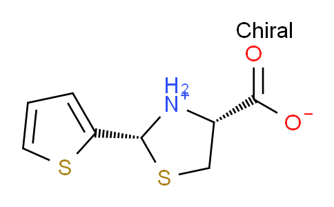 CAS No. 32451-19-7, (2R,4R)-2-thiophen-2-yl-4-thiazolidin-3-iumcarboxylate