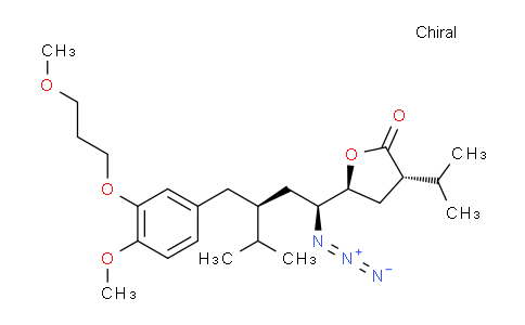 CAS No. 324763-46-4, 5(S)-[1(S)-Azido-3(S)-[4-methoxy-3-(3-methoxypropoxy)benzyl]-4-methylpentyl]-3(S)-isopropyldihydrofuran-2-one