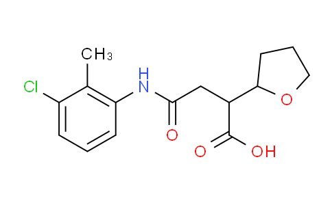 CAS No. 330466-14-3, 4-((3-Chloro-2-methylphenyl)amino)-4-oxo-2-(tetrahydrofuran-2-yl)butanoic acid