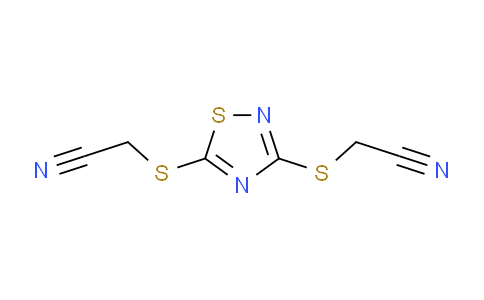 CAS No. 332110-36-8, 2,2'-((1,2,4-Thiadiazole-3,5-diyl)bis(sulfanediyl))diacetonitrile