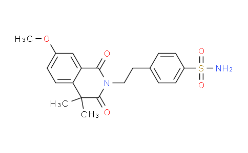 CAS No. 33456-68-7, 4-[2-(3,4-Dihydro-7-methoxy-4,4-dimethyl-1,3-dioxo-2(1H)-isoquinolinyl)ethyl]benzenesulfonamide