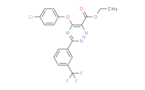 CAS No. 338957-79-2, Ethyl 5-(4-chlorophenoxy)-3-(3-(trifluoromethyl)phenyl)-1,2,4-triazine-6-carboxylate