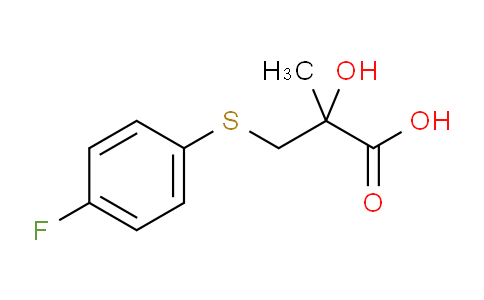 CAS No. 339530-91-5, 3-((4-Fluorophenyl)thio)-2-hydroxy-2-methylpropanoic acid