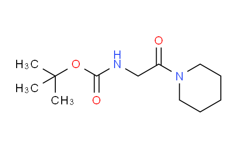 CAS No. 345955-48-8, N-[2-oxo-2-(1-piperidinyl)ethyl]carbamic acid tert-butyl ester