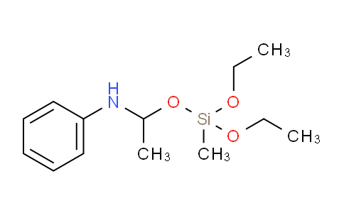 CAS No. 3473-76-5, N-[1-[diethoxy(methyl)silyl]oxyethyl]aniline