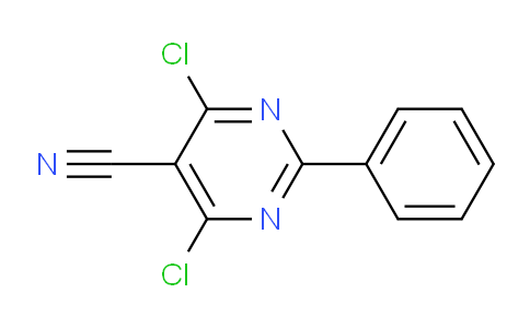 CAS No. 35258-58-3, 4,6-dichloro-2-phenyl-5-pyrimidinecarbonitrile