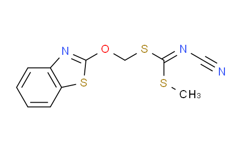 CAS No. 353254-74-7, [(1,3-benzothiazol-2-yloxymethylthio)-(methylthio)methylidene]cyanamide