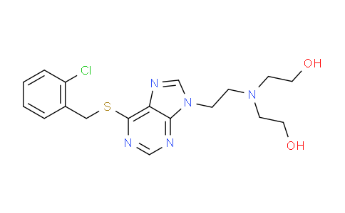 CAS No. 35435-21-3, 2-[2-[6-[(2-chlorophenyl)methylthio]-9-purinyl]ethyl-(2-hydroxyethyl)amino]ethanol