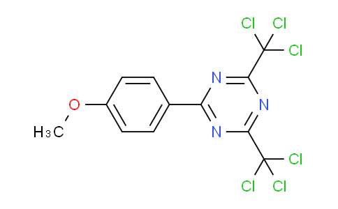 CAS No. 3584-23-4, 2-(4-methoxyphenyl)-4,6-bis(trichloromethyl)-1,3,5-triazine