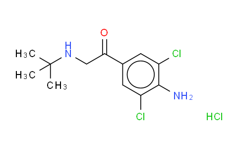 CAS No. 37148-49-5, 4-Amino-3,5-dichlor-α-tert.-butylamino-acetophenon HCl