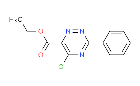 CAS No. 37539-91-6, 5-chloro-3-phenyl-1,2,4-triazine-6-carboxylic acid ethyl ester