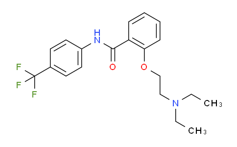 CAS No. 379-52-2, 2-[2-(diethylamino)ethoxy]-N-[4-(trifluoromethyl)phenyl]benzamide