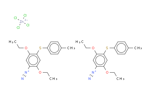 CAS No. 38656-51-8, 2,5-Diethoxy-4-[(4-methylphenyl)thio]-benzenediazonium tetrachlorozincate