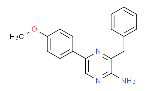 CAS No. 40040-81-1, 5-(4-methoxyphenyl)-3-(phenylmethyl)-2-pyrazinamine