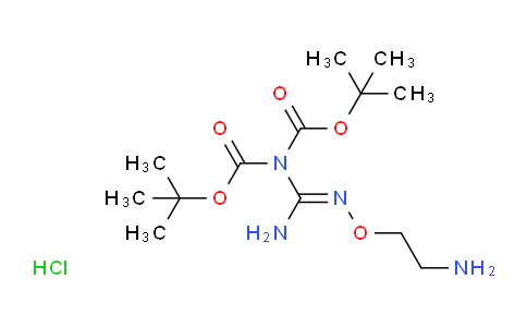 CAS No. 409081-80-7, N-[amino(2-aminoethoxyimino)methyl]-N-[(2-methylpropan-2-yl)oxy-oxomethyl]carbamic acid tert-butyl ester hydrochloride