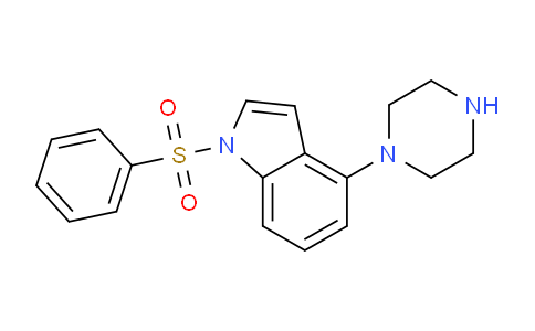 CAS No. 412049-71-9, 1-(Benzenesulfonyl)-4-(1-piperazinyl)indole