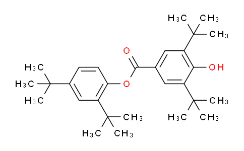CAS No. 4221-80-1, 2,4-Di-tert-butylphenyl 3,5-di-tert-butyl-4-hydroxybenzoate