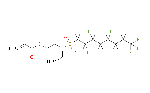CAS No. 423-82-5, 2-[ethyl(1,1,2,2,3,3,4,4,5,5,6,6,7,7,8,8,8-heptadecafluorooctylsulfonyl)amino]ethyl prop-2-enoate