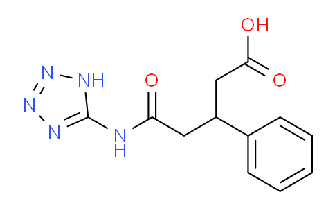 CAS No. 428504-04-5, 5-((1H-Tetrazol-5-yl)amino)-5-oxo-3-phenylpentanoic acid