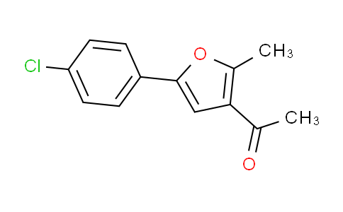 CAS No. 43020-12-8, 1-(5-(4-Chlorophenyl)-2-methylfuran-3-yl)ethanone