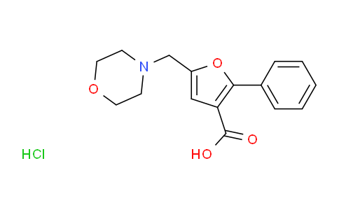 CAS No. 435341-95-0, 5-(Morpholinomethyl)-2-phenylfuran-3-carboxylic acid hydrochloride
