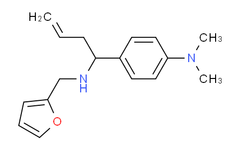 CAS No. 435342-01-1, 4-(1-((Furan-2-ylmethyl)amino)but-3-en-1-yl)-N,N-dimethylaniline