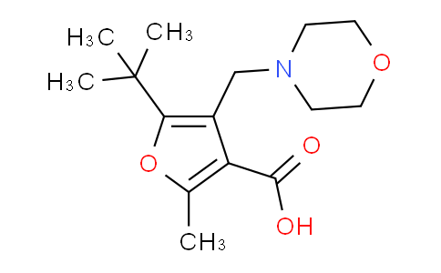 CAS No. 435342-04-4, 5-(tert-Butyl)-2-methyl-4-(morpholinomethyl)furan-3-carboxylic acid