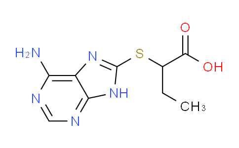 CAS No. 436086-77-0, 2-((6-Amino-9H-purin-8-yl)thio)butanoic acid
