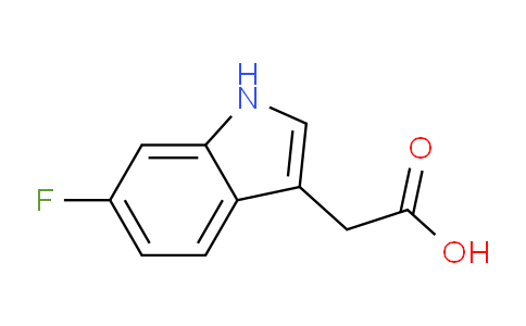 CAS No. 443-75-4, 2-(6-Fluoro-1H-indol-3-yl)acetic acid
