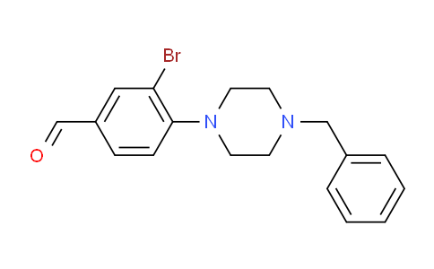 CAS No. 443777-04-6, 3-bromo-4-[4-(phenylmethyl)-1-piperazinyl]benzaldehyde