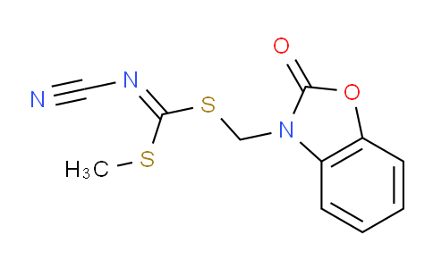 CAS No. 444791-13-3, Methyl ((2-oxobenzo[d]oxazol-3(2H)-yl)methyl) cyanocarbonimidodithioate