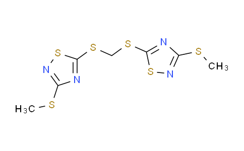 CAS No. 444791-15-5, 3-(methylthio)-5-[[[3-(methylthio)-1,2,4-thiadiazol-5-yl]thio]methylthio]-1,2,4-thiadiazole