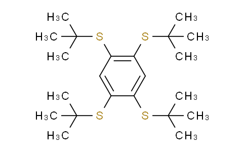 CAS No. 447463-65-2, 1,2,4,5-tetrakis(tert-butylthio)benzene