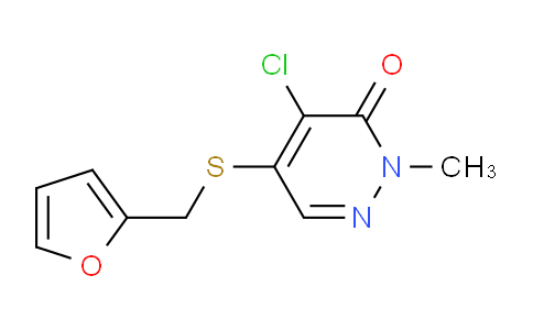 CAS No. 465514-01-6, 4-Chloro-5-((furan-2-ylmethyl)thio)-2-methylpyridazin-3(2H)-one