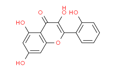 CAS No. 480-15-9, 3,5,7-Trihydroxy-2-(2-hydroxyphenyl)-1-benzopyran-4-one